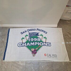 Vintage New Unopened 1998 San Diego Padres Championship Promo Flag Banner Friar